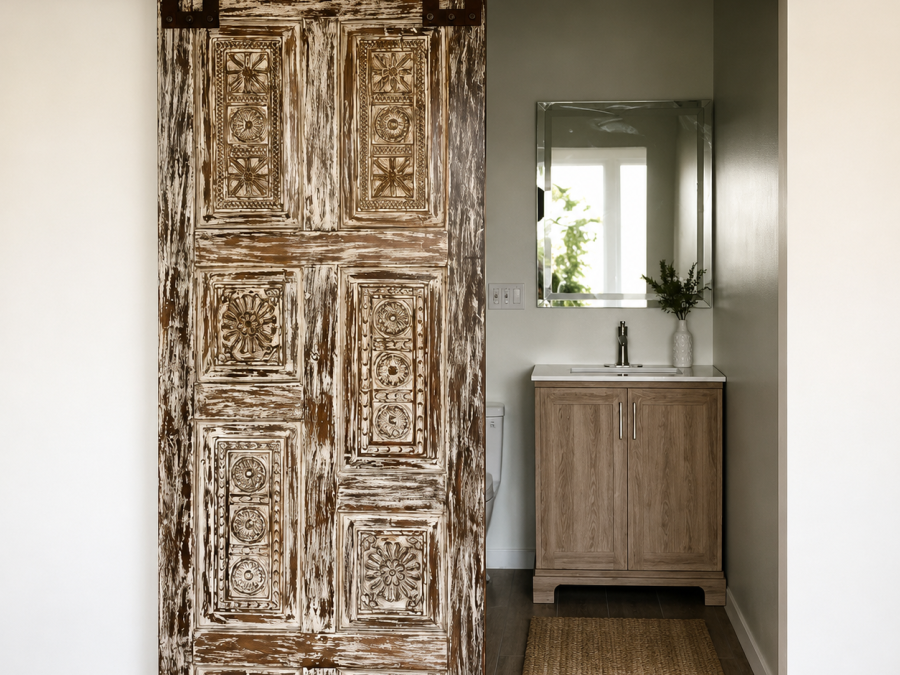 Steampunk On Carved Door